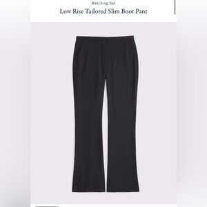 NWT Abercrombie Low Rise Tailored Slim Boot Pant Size: 6 Long Black